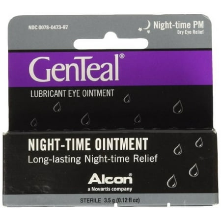 4 Pack - GenTeal Tears Lubricant Eye Ointment, Night-Time Ointment 0.12