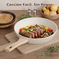 thumbnail image 3 of Juego de 22 Sartenes y Ollas Antiadherentes, Batería de Cocina: Sartenes, Wok, Ollas, Vaporera con Tapas de Vidrio. Espátulas de Silicona y Cubiertos, Blanco, 3 of 4