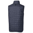 thumbnail image 3 of Men's Cutter & Buck Heathered Navy Fairleigh Dickinson Knights Big & Tall Rainier PrimaLoft Eco Full-Zip Puffer Vest, 3 of 3