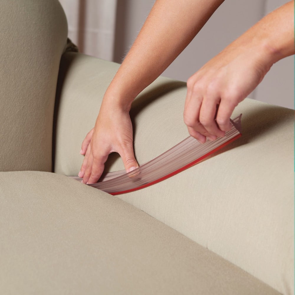 Tuck Grips Slipcover Set of 3 Clear Sofa Plastic Couch Protector