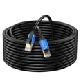 thumbnail image 1 of Abireiv Câble Ethernet Cat7 300 Pieds, Câble Extérieur Cat7 Triple Blindage SSTP 10Gbps 600MHz Câble Patch Ethernet pour Modem Routeur LAN RJ45, Uv/étanche, Enfouissement Direct, Veste PE, 1 of 4