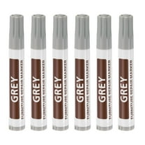 Uxcell Furniture Repair Wood Markers 6 Pack Grey Touch Up Filler Sticks Oil Based Paint Markers