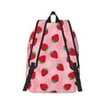 thumbnail image 3 of Balery Strawberry Vintage Canvas Backpack for Men and Women - Large Capacity, Durable Travel Laptop Bag for School, Work, Hiking, and Outdoor Activities, 3 of 7