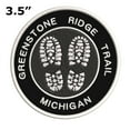 thumbnail image 2 of Go Trekking! At Greenstone Ridge Trail, Michigan 3.5 Inch Iron Or Sew On Embroidered Fabric Badge Patch Hiking Trails Iconic Series, 2 of 2