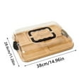 thumbnail image 3 of 6-Compartment Cheese Board with Clear Lid - Wooden Charcuterie Serving Tray with Handle, Portable Snack Platter for Picnics, Weddings, and Holiday Gatherings (Housewarming Gift Idea), 3 of 9