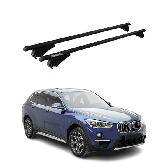 OMAC Top Roof Racks Cross Bars Carrier for BMW X1 F48 2016-2022 Aluminium Black 2Pcs