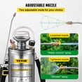 thumbnail image 5 of 1.5Gal Stainless Steel Sprayer Set with 16" Wand, Handle, 3.3FT Reinforced Hose, Pressure Gauge, Safety Valve & Adjustable Nozzle  For Gardening & Sanitizing, 5 of 7