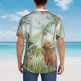 thumbnail image 4 of Balery Watercolor African Animals Wildlife Camisas hawaianas de manga corta para hombre, camisas playeras de corte holgado, camisas de vacaciones con botones,X-Large, 4 of 7