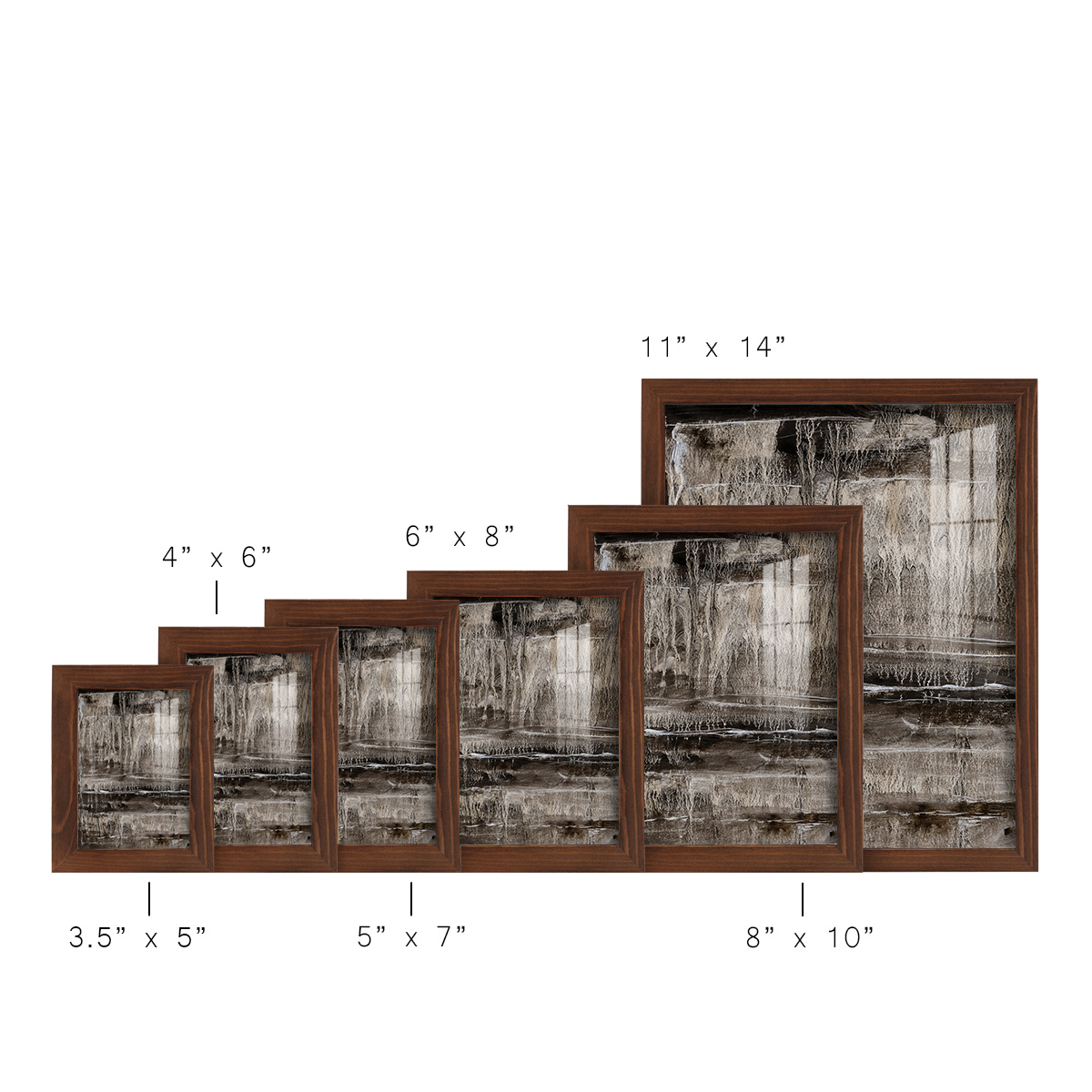 Continuum III -Framed Print w/glass-Chestnut
