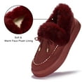 thumbnail image 4 of LUXUR Winter Shoes for Womens Moccasin House Slippers Slip On Ankle Boots Indoor & Outdoor, 4 of 7