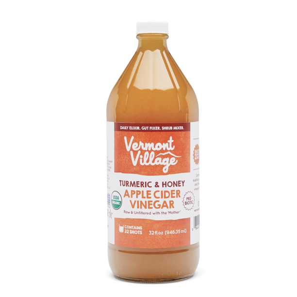 Vermont Village Organic Turmeric and Honey Sipping Vinegar 32 oz