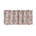thumbnail image 2 of Printed Curtain Valance Rod Pocket Kitchen Curtain Short Sheer Translucent Window Treatment Spring Floral Decoration for Cafe Living Room Bathroom Decorative Tiers 55.12x18.11 Inches, 2 of 5