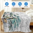 thumbnail image 4 of Summer Palm Trees Cooling Blanket, Lightweight Breathable Summer Throw Blanket with Double Sided Cold Effect, Botanical Tropical Leaves Picnic Beach Blankets Bed Sheet for Hot Sleepers 50"x60", 4 of 8