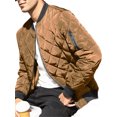 thumbnail image 3 of LANGWYQU Spring Fall Men Solid Casual Stand Collar Zipper Jacket Coat, 3 of 5