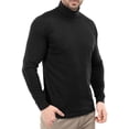thumbnail image 3 of Jersey de cuello alto Utopia Wear para hombre, corte ajustado, negro, 3 of 6