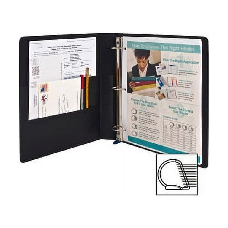 Business Source Easy Open Nonstick D-Ring View Binder - 2 Business Source Easy Open Nonstick D-Ring View Binder - 2
