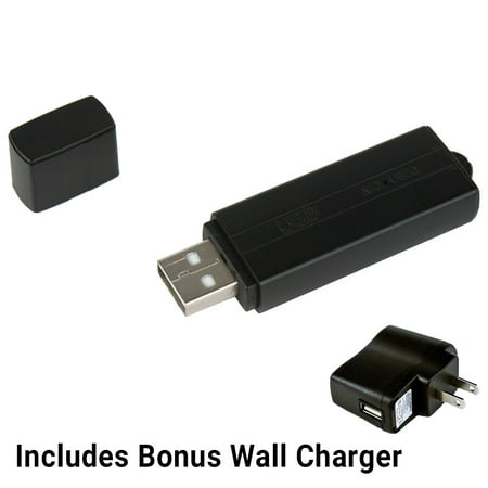 Voice Activated Recorder USB Flash Drive Voice Activated Spy Audio Recording Device with Wall Charger by