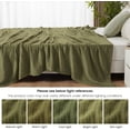 thumbnail image 7 of PHF Cooling Muslin Queen Blanket for Hot Sleepers, 4-Layer Breathable Bamboo Rayon & Cotton Gauze, Lightweight Summer Blanket for Bed or Couch, 90" x 90", Burnt Olive, 7 of 7