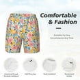 thumbnail image 4 of Kdxio Watercolor Wildflowers Print Men'S Swim Trunks With Compression Liner 7 Inch Inseam Quick Dry Swim Shorts, 4 of 7
