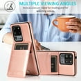 thumbnail image 7 of For Samsung Galaxy S20 Ultra Wallet Case with Card Holder, Mantto PU Leather Kickstand Card Pocket Slots Shockproof high quality Phone Back Cover For Samsung Galaxy S20 Ultra 6.9 INCH - Rose Gold, 7 of 7
