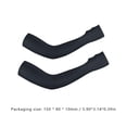 thumbnail image 3 of 1 par de fundas largas para brazos, transpirables, frescas, para ciclismo, para verano (L negro), 3 of 3