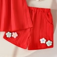 thumbnail image 5 of TOWED22 Kids Toddler Summer Clothes 2pcs Cute Tank Shirts Sleeveless Shorts Sets Sweet with Pockets(Watermelon Red,3-4 Y), 5 of 5