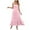 Pink, variant on MIUOWANP Women's Summer Casual Dress Women Fashion Casual Solid Color Sleeveless Suspend Strip Flowing Dress Pink M