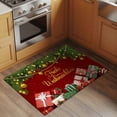 thumbnail image 2 of Merry Christmas Entryway Rug 2'x3'&nbsp; Non Slip Front Door Mats, Winter Xmas Gifts Pine Tree Light Balls Entrance Rugs Indoor Outdoor Carpet, Washable Floor Mats Small Area Rug for Bedroom Kitchen, 2 of 8