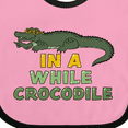 thumbnail image 4 of Inktastic In a While Crocodile with Cool Green Crock in Sunglasses Boys or Girls Baby Bib, 4 of 4
