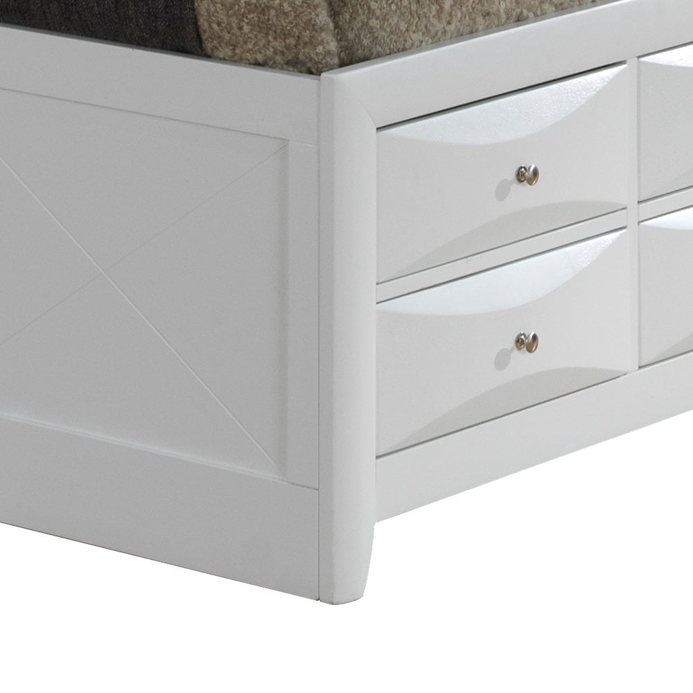 Glory Furniture G1570G-TSB3 White Twin Storage Bed