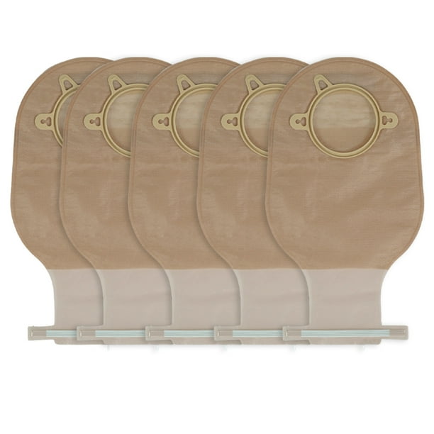 Bolsa de Colostomía Drenable con Aro de 60mm (5 Piezas)