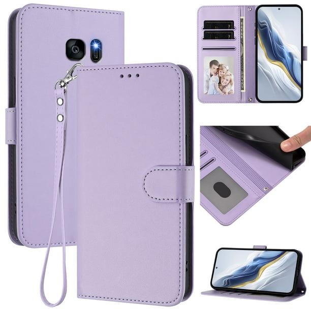Funda Cartera GANGXUN para Samsung Galaxy S7 Edge – Cierre Magnético, Protección RFID, Correa Desmontable, Compatible con Carga Inalámbrica