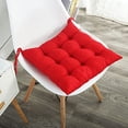 thumbnail image 2 of Namzi Chair Pads 4 Pack Red 40x40cm Seat Cushions, Soft Comfort Non Slip with Ties for Dining, Office & Desk Chairs - Premium Cotton Chair Cushion for Home & Work, 2 of 5