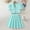 Green, variant on Big Girl Summer Clothes 2 Piece Set Short Sleeve V Neck Chiffon Cami Tops with Elastic Waist Flowy Semi Sheer Skirt Soft Comfy Sweet Matching Outfits for Girls Ages 8-13 Years Daily Wear