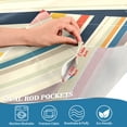 thumbnail image 3 of Yayeee Kitchen Curtains Tier Pair Light Filtering 27"x36" Rod Pocket Short Cafe Window Panel, Striped Pattern, 3 of 7