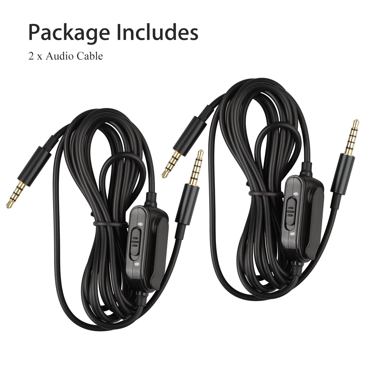 Compatible With Astro A10 0 A30 A50 Replacement Cable Eeekit Talkback Chat Audio Inline Mute Cable Cord Compatible With A10 0 Gaming Headset Xbox One Ps4 And Smartphone Walmart Com Walmart Com