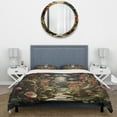 thumbnail image 3 of Designart "The Secret Garden Mushroom" Countryside Bedding Covert Set - Mushroom Multi-Color Landscapes Bed Set With 2 Shams, 3 of 6
