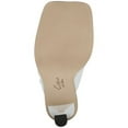 thumbnail image 4 of CIRCUS NY Womens White Cushioned Skeet Square Toe Sculpted Heel Slip On Dress Heeled Thong Sandals 7.5 M, 4 of 4