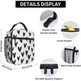 thumbnail image 5 of Hearts Insulated Lunch Bag, Reusable Lunch Box Tote Bag For Office Work Picnic Travel Women/Men, 5 of 6