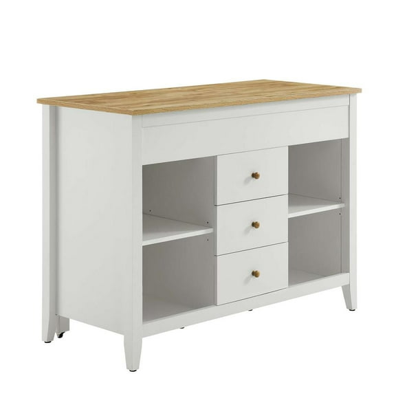 Farmstead Kitchen Island in Oak White