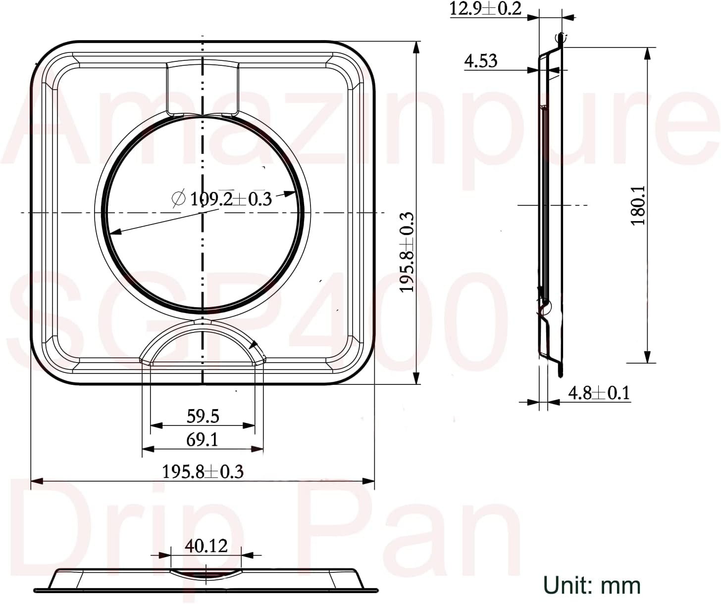 SGP-400 4 Pack Replacement Ultimate Chrome Drip Pan Square 7.75" x 7.75" Gas Ran Drip Pan Replaces 786333 PS11744751 WP786333 AP6011553 Professional Grade Heavy-Duty Heat Reflection