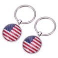 thumbnail image 4 of FRCOLOR US Flag Key Ring 2pcs US Flag Keychain Creative American Flag Keychain Key Ring Souvenir Patriotic Gift,2.36"X1.18"X0.2", 4 of 5