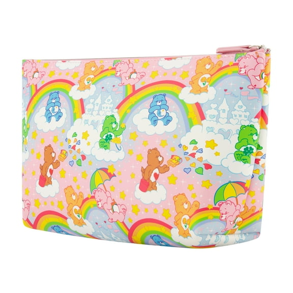Care Bears Women's Makeup Bag, Small Travel Cosmetic Zipper Pouch Organizer, Lavender