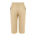 thumbnail image 4 of BILIKEYU Women's Casual Loose Elastic Waist Cotton Cropped Wide Leg Pants, Travel Pants, Wide Leg Jeans Woman, Women's Pants, 4 of 5