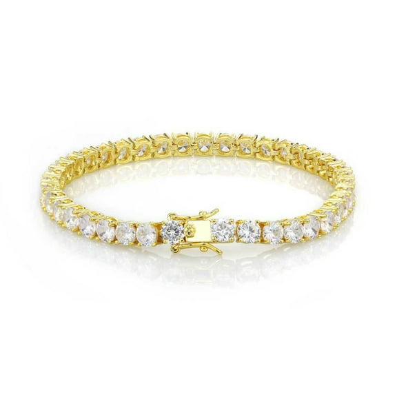 3-5mm Moissanite Bracelets for Women D Color VVS1 clarity Diamond Bracelet S925 Sterling Silver White/Yellow Moissanite Tennis Bracelet with Certificate