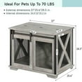 thumbnail image 2 of Accreate Classic Design Dog Crate End Table with Sliding Barn Door, Removable Divider for Crate Training, Flip Top Opening, Stylish Indoor Dog House, 2 of 6
