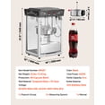 thumbnail image 4 of VEVOR Popcorn Machine, 8oz Stainless Steel Kettle, 800W Commercial Countertop Popcorn Maker, 48 Cups per Batch Theater Style Popper, with 2-Button Control Glass Wall PC Door 1 Scoop 3 Spoons, Black, 4 of 9