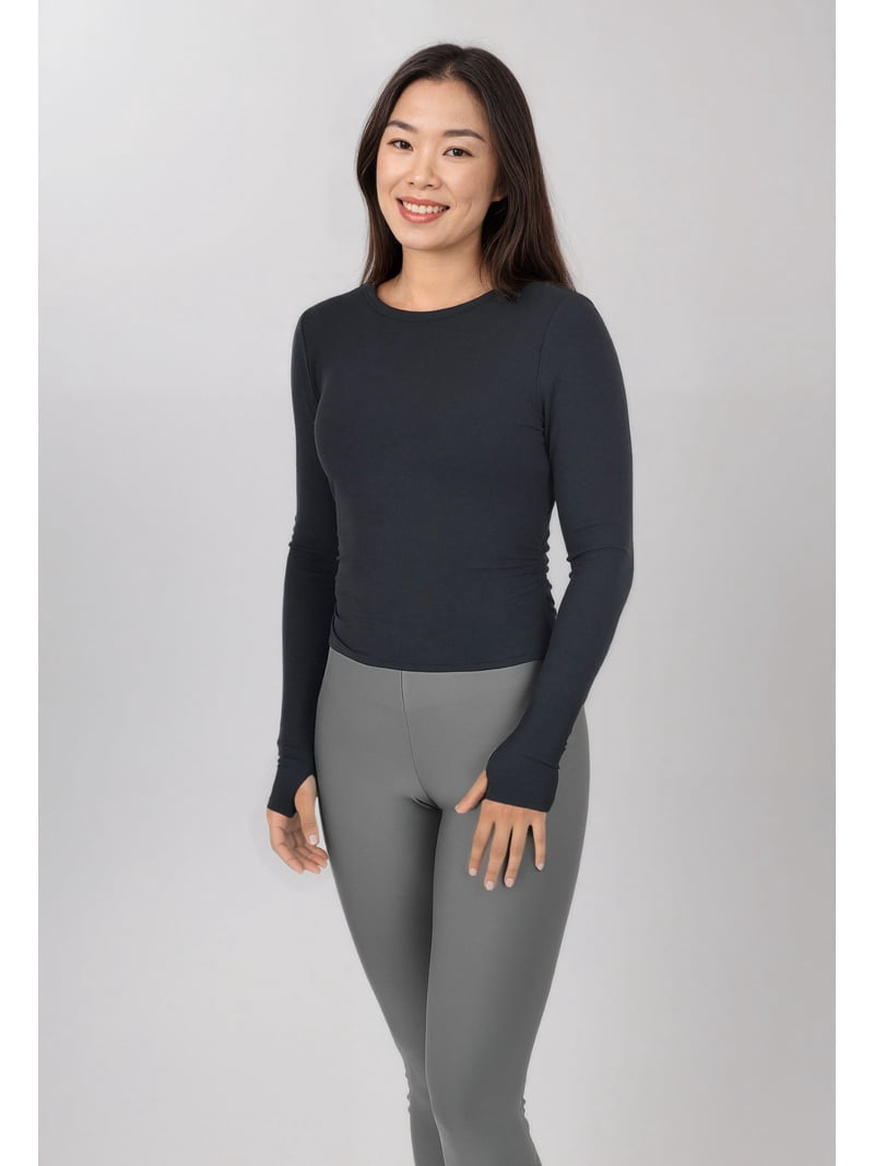 Avia Women's Reversible Wrap Top with Long Sleeves, Sizes XS-XXXL
