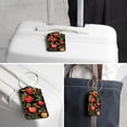 thumbnail image 6 of Square PU Leather 2 Pack Travel Tag - Bag Tag - Suitcase Tag with Privacy Cover and Stainless Steel Ring - Suitable for Travel, Backpack, and Handbag Fruit, 6 of 7