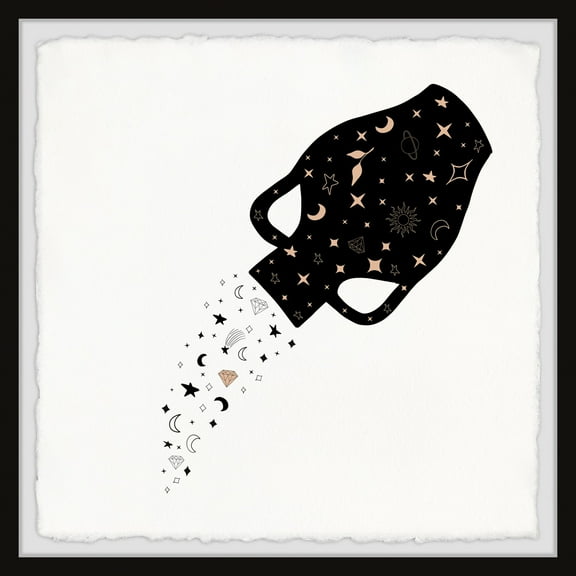 Marmont Hill Celestial Vase Framed Painting Print